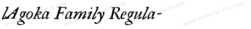 lAgoka Family Regula字体转换